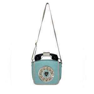 Betsey Johnson | Blue Retro Radial Dial Aux Telephone Purse Discontinued Y2K